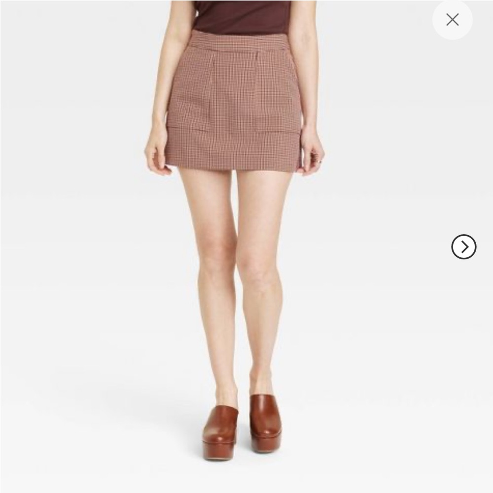 NWT target high rise plaid mini skirt